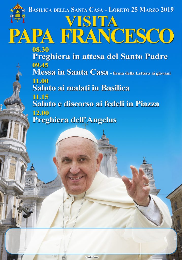 locandina Papa a Loreto per Diocesi